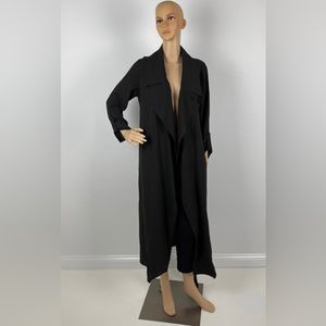 Black Belted Long Sleeve Cardigan